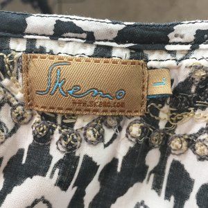 Anthropologie Dresses - Skemo Kids Ikat Short Kaftan Black Anthropologie Dresses - Skemo Kids Ikat Short Kaftan Black